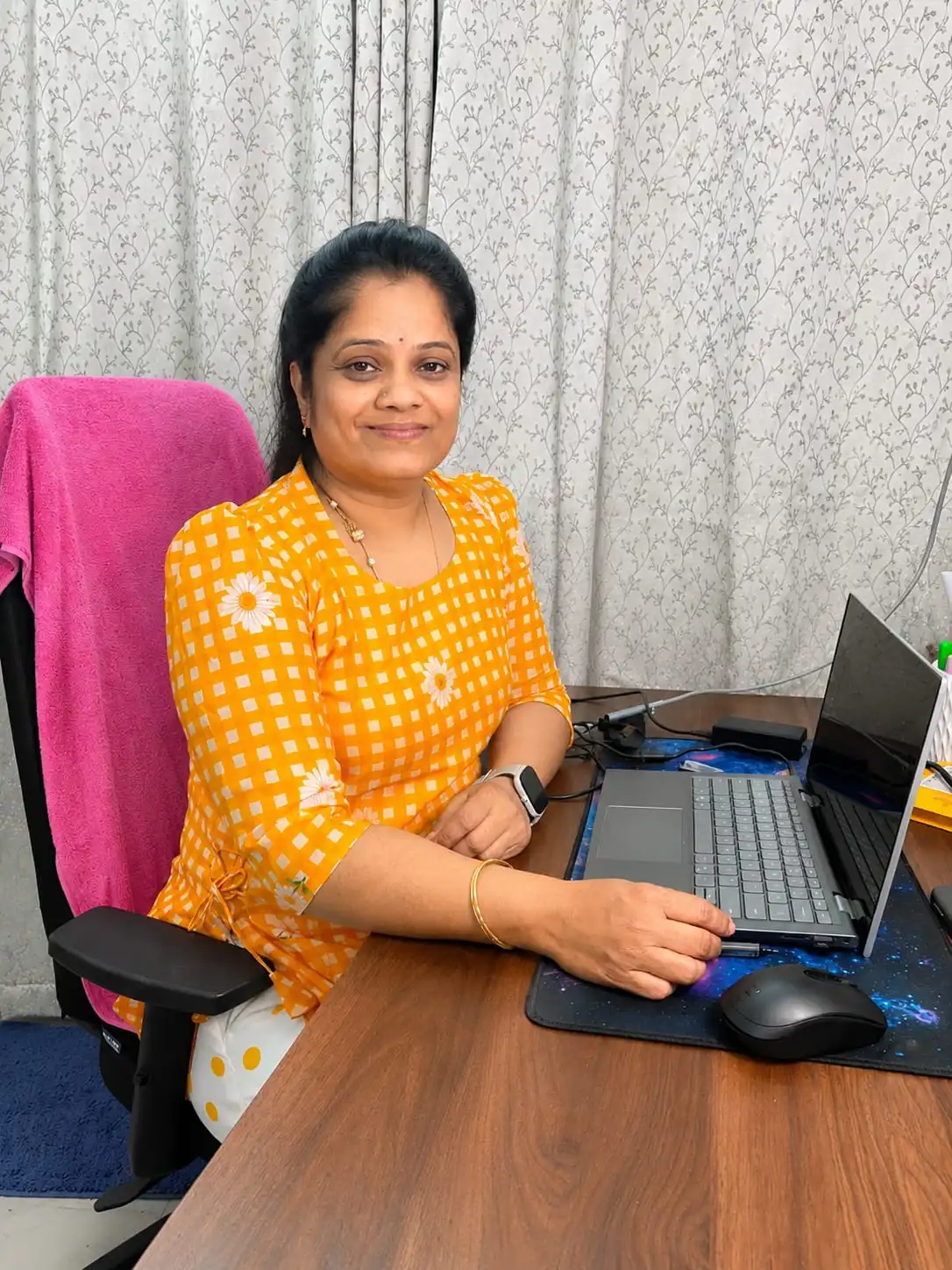 SriLakshmi Kachiraju teaching a Power Yoga session
